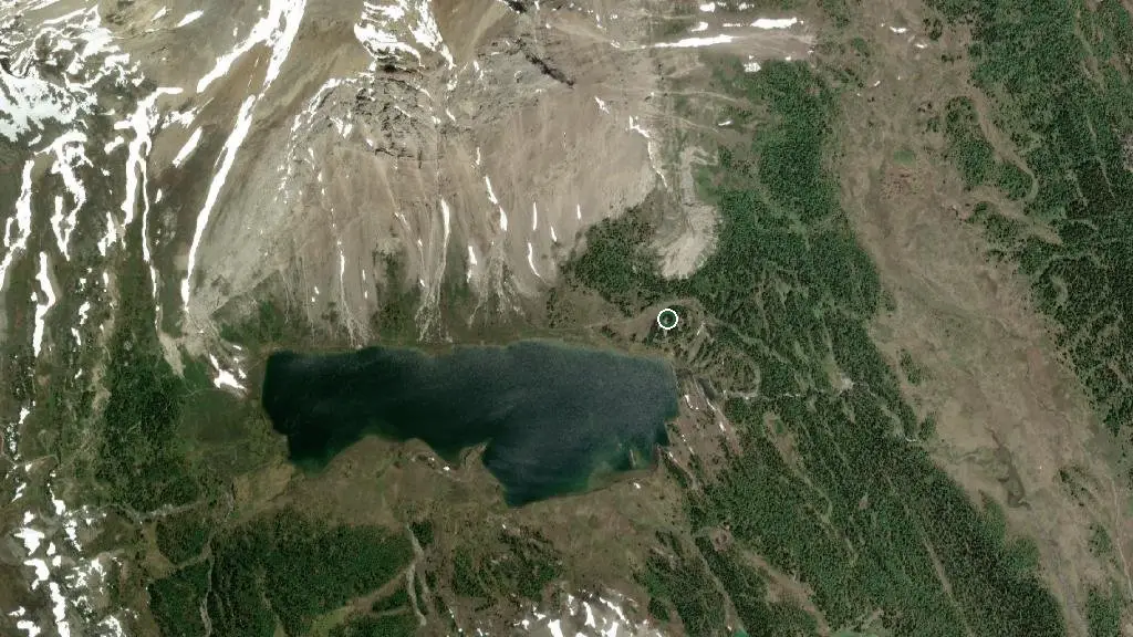 Aerial view of baker camping and surroundings