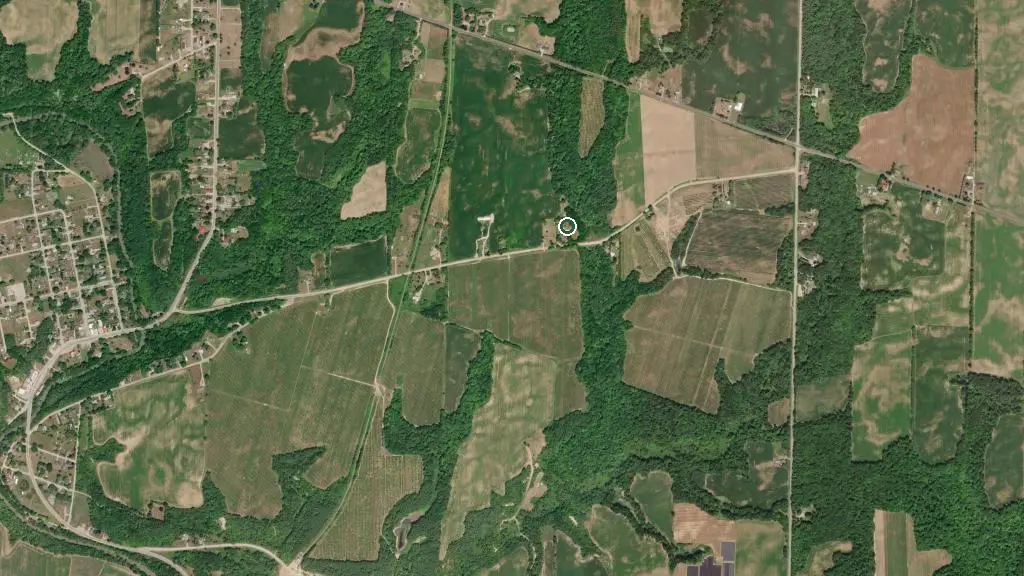 Aerial view of Hicks Haven and surroundings