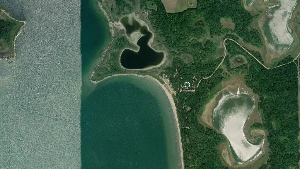 Aerial view of Buffalo Lake Provincial Recreation Area and surroundings