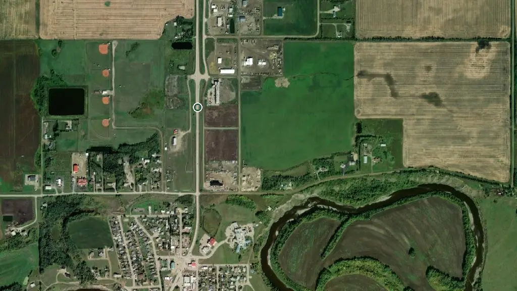 Aerial view of Little Prairie RV Campground and surroundings