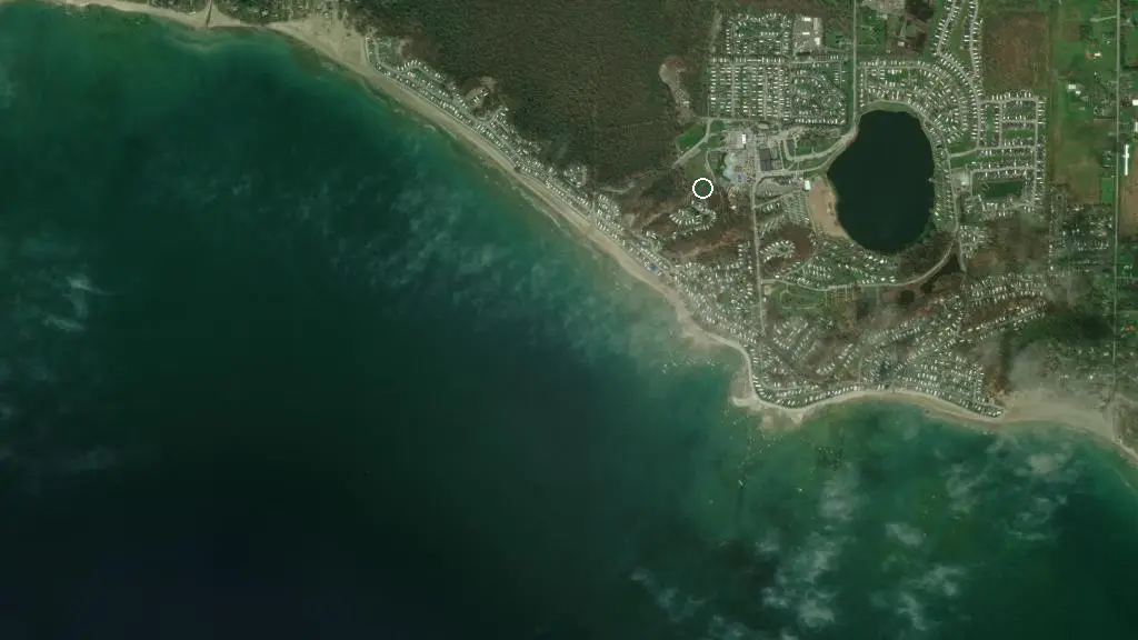 Aerial view of Sherkston Shores Beach Resort & Campground and surroundings