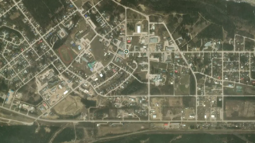 Aerial view of Reid Lake Territorial Park and surroundings