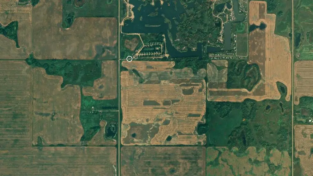 Aerial view of Black Nugget Lake Campground and surroundings