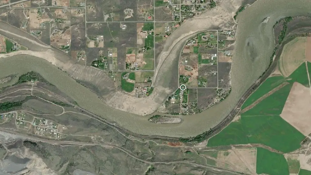 Aerial view of The Rock & River Rustic Retreat and surroundings
