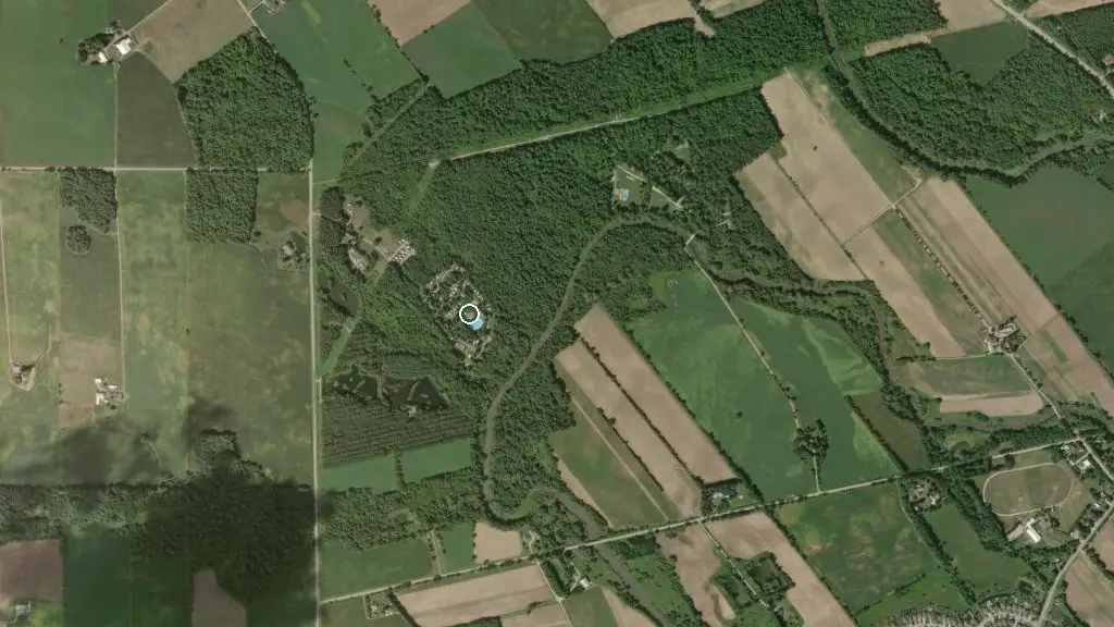 Aerial view of Nith River Campground and surroundings
