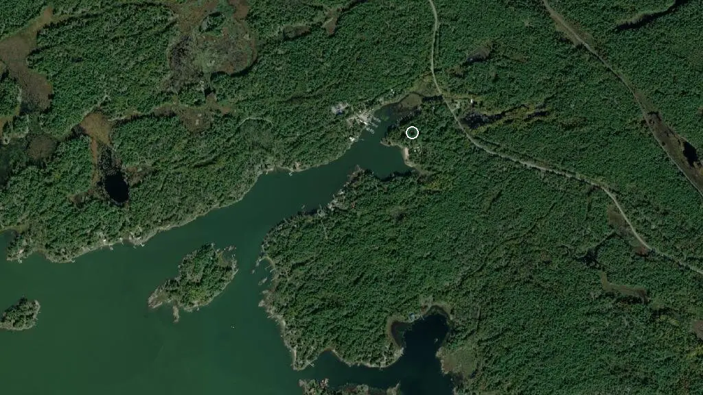 Aerial view of Sturgeon Bay Provincial Park and surroundings
