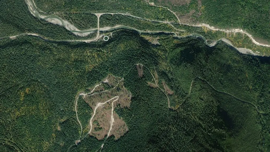 Aerial view of White River Campground and surroundings