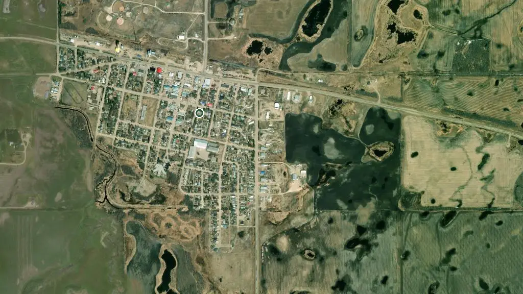 Aerial view of Spiritwood Lions Campground and surroundings