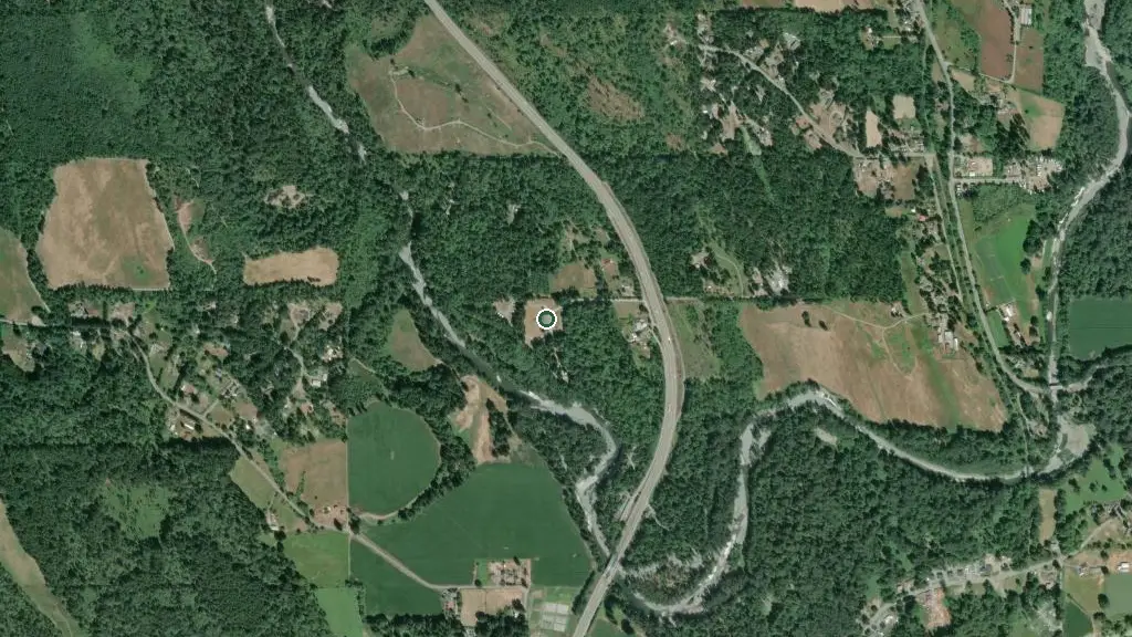 Aerial view of Chemainus River Campground and surroundings