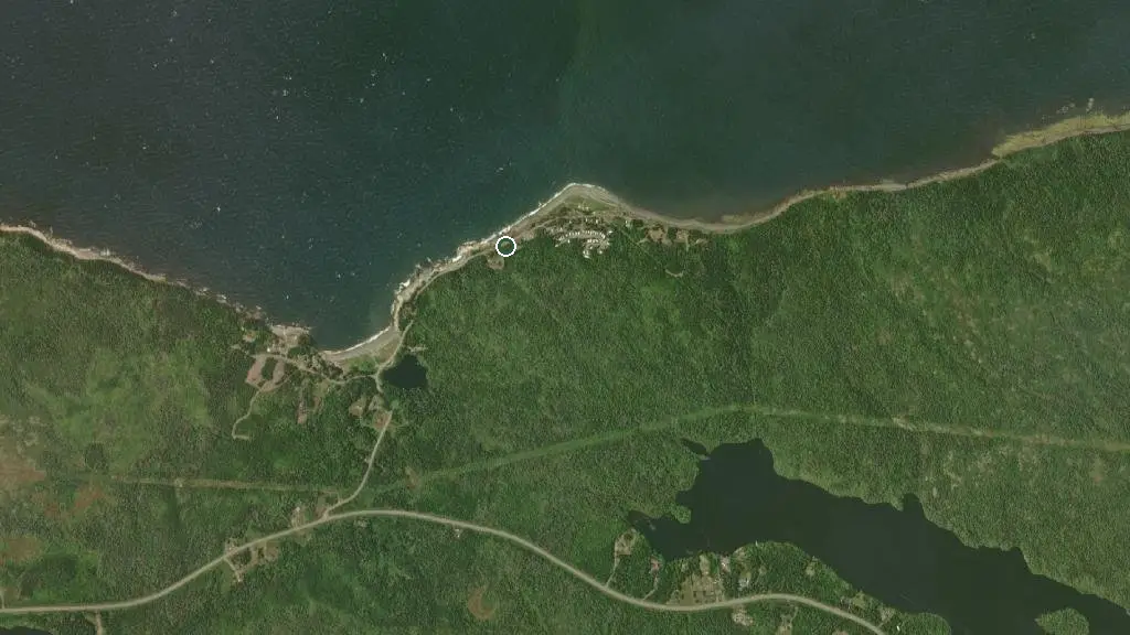 Aerial view of Seabreeze Campground & Cottages and surroundings