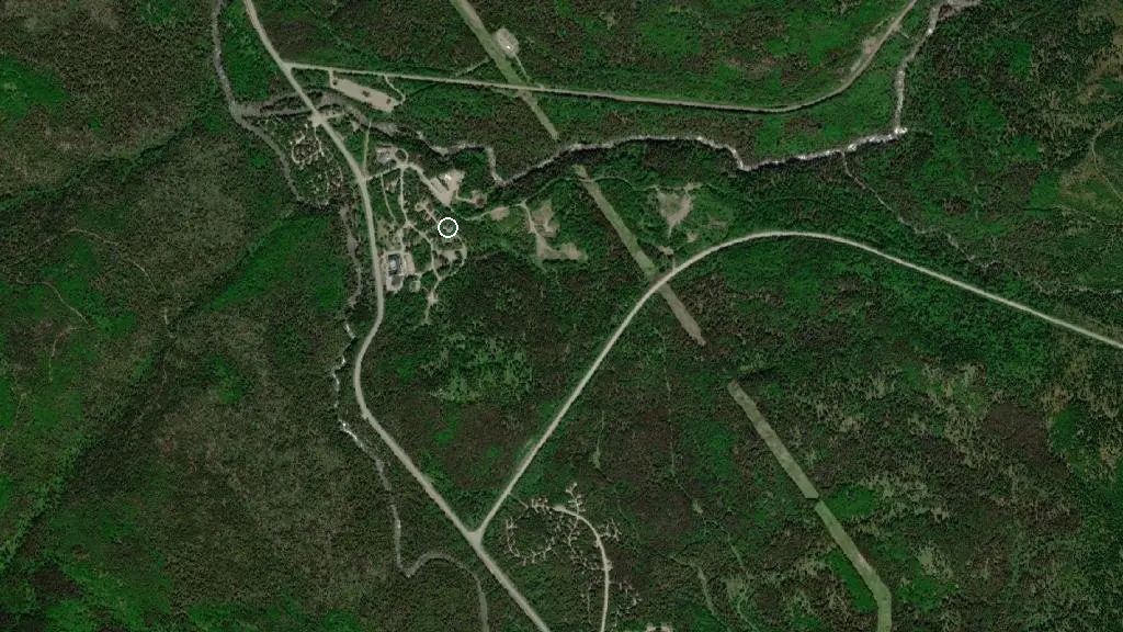 Aerial view of Chalet 22 and surroundings
