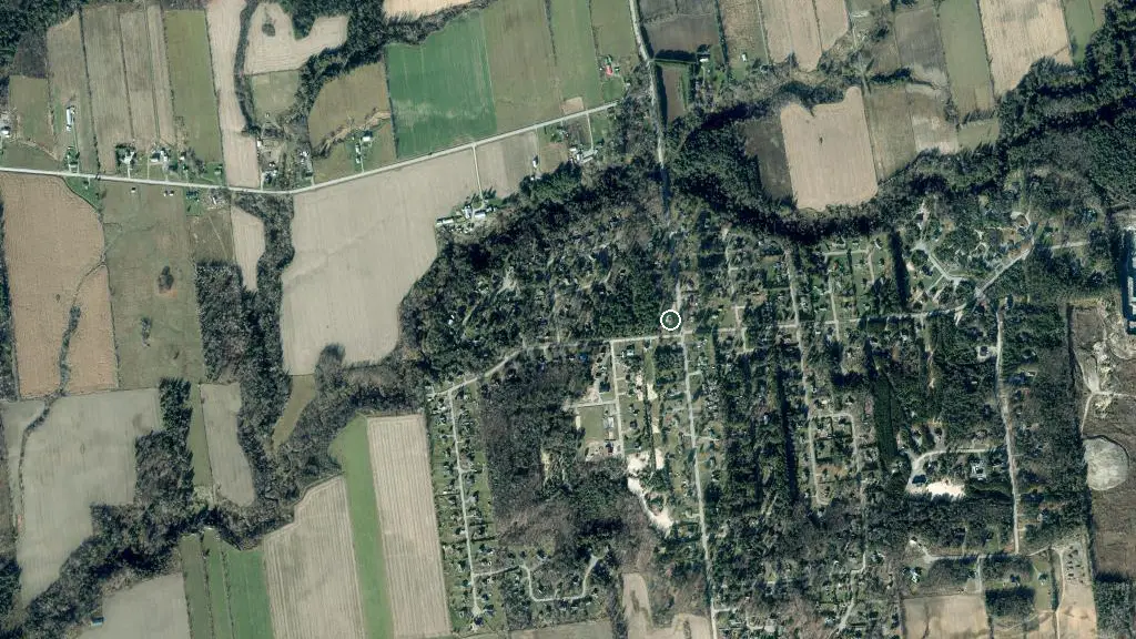 Aerial view of Camping Ange-Gardien and surroundings