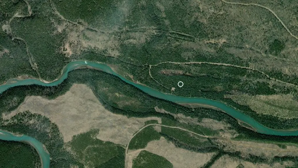 Aerial view of Saunders Provincial Recreation Area and surroundings