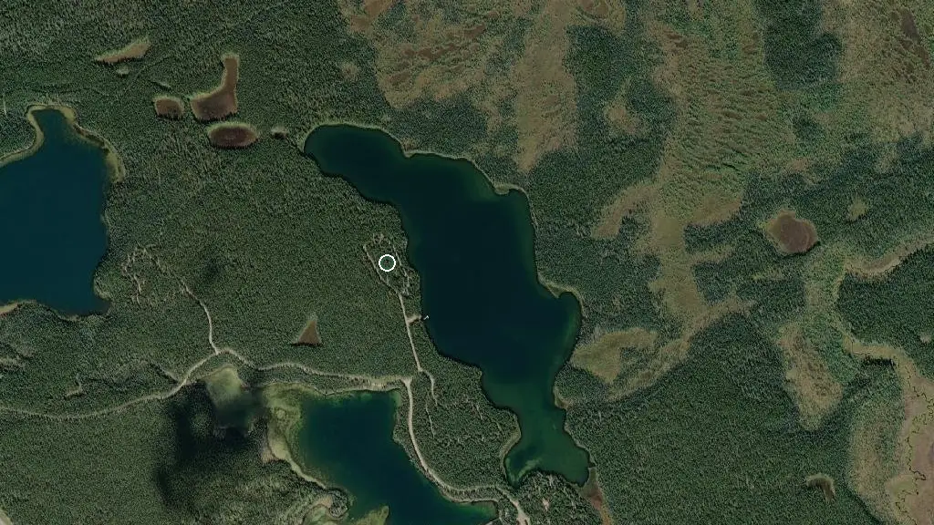 Aerial view of Moberly Campground and surroundings