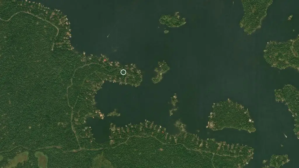 Aerial view of 55 Lily Pad Camp and surroundings