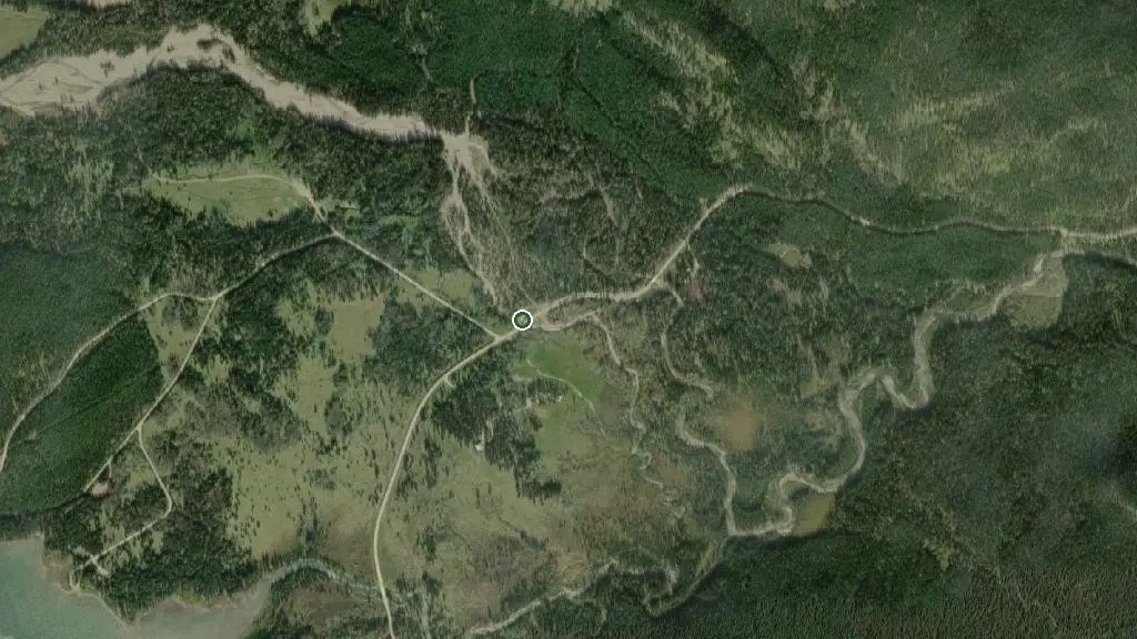 Aerial view of Rock Lake Provincial Park and surroundings