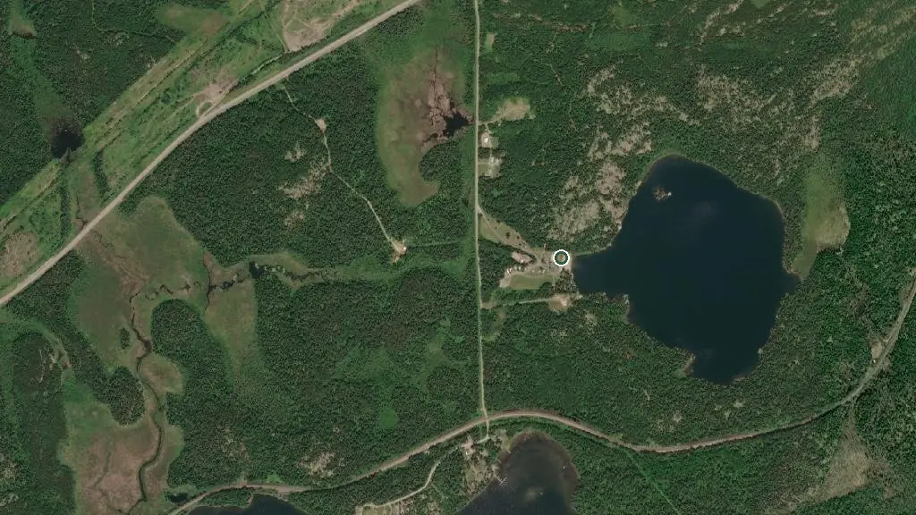 Aerial view of Crystal Lake Campground/RV Park and surroundings