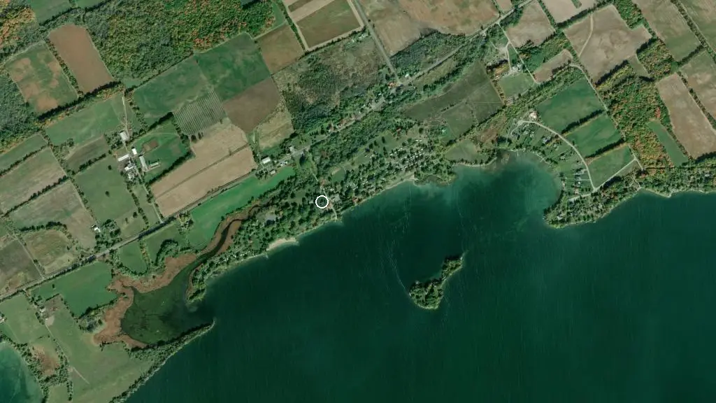 Aerial view of United Empire Loyalist Heritage Centre and Park and surroundings