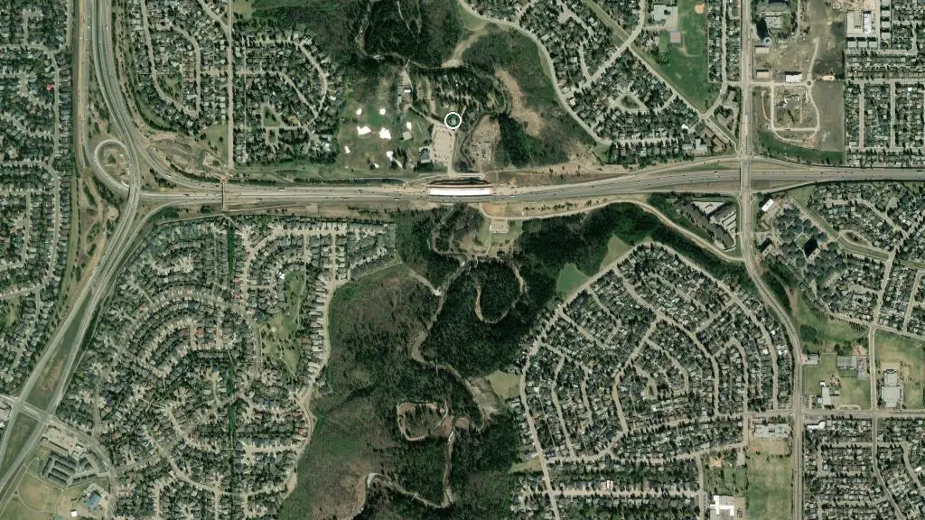 Aerial view of Rainbow Valley Campground and surroundings