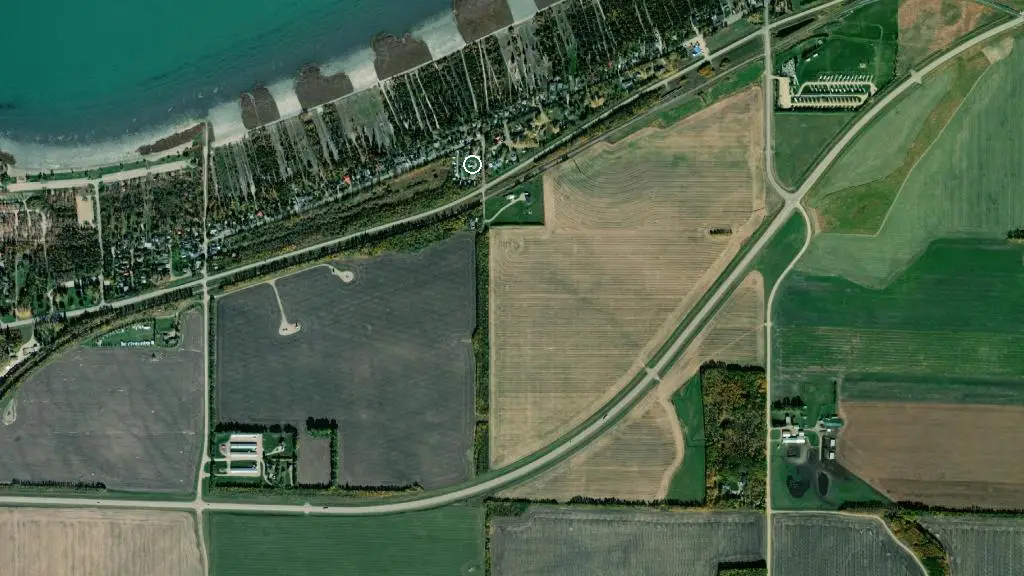 Aerial view of Rimrock RV park and surroundings