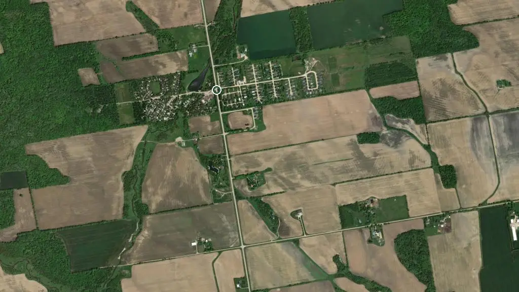 Aerial view of Conestoga Family Camp Grounds and surroundings