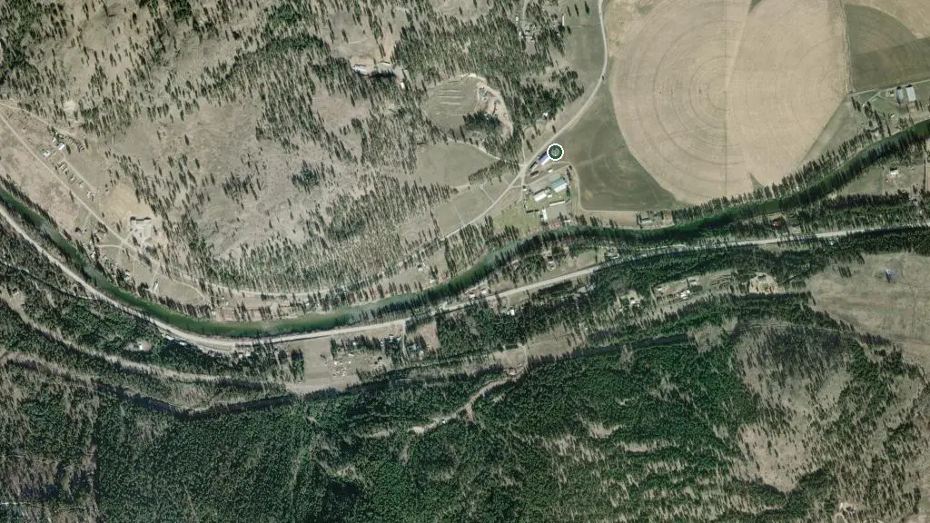 Aerial view of Blaine Memorial Campground and surroundings