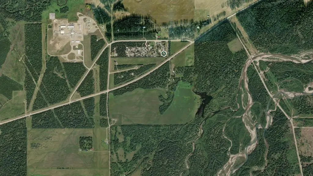 Aerial view of Tay River Wilderness Resort and surroundings