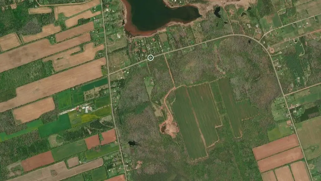 Aerial view of Winter Bay Tent & Trailer Park and surroundings