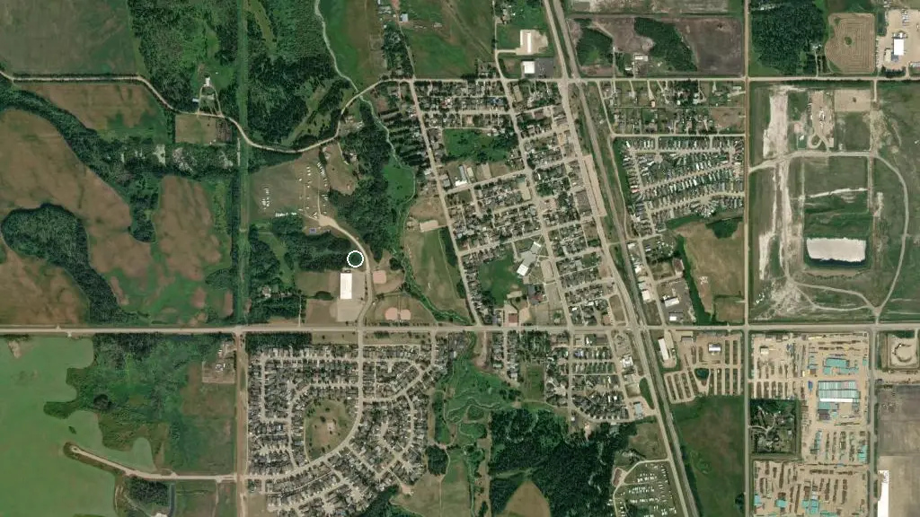 Aerial view of Millet Lion's Memorial Campground and surroundings