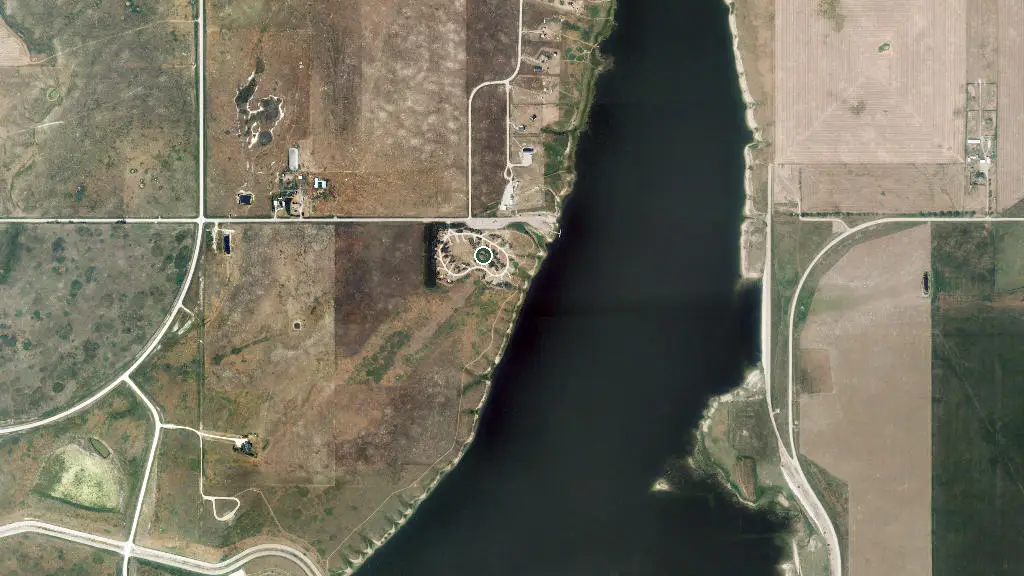 Aerial view of Stavely Elks Pine Coulee Park and surroundings