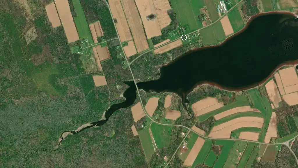 Aerial view of All Points East Campground and surroundings