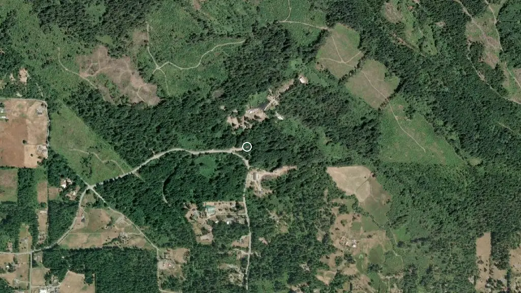 Aerial view of McLean Mill Campground and surroundings