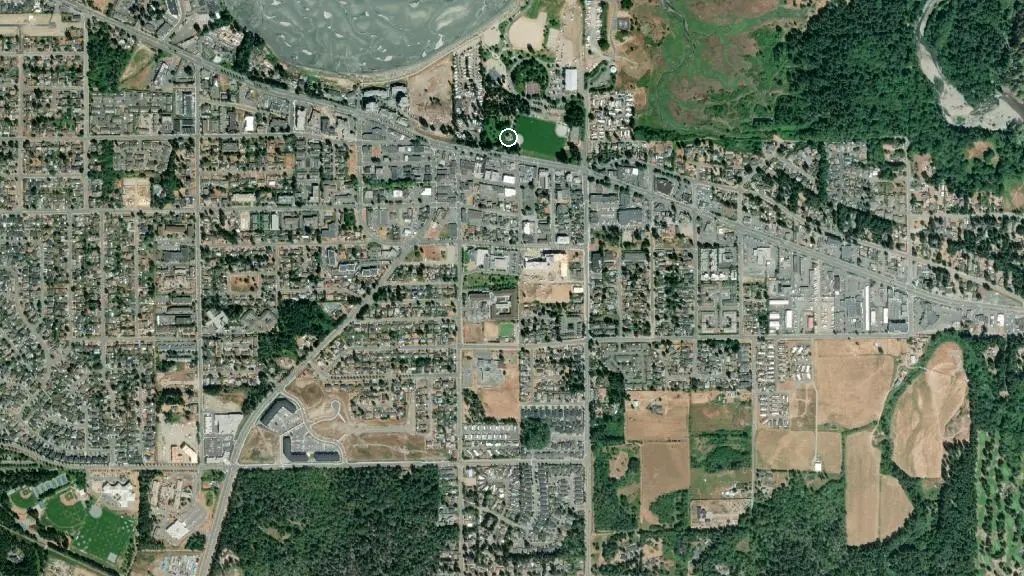 Aerial view of Park Sands Beach Resort and surroundings