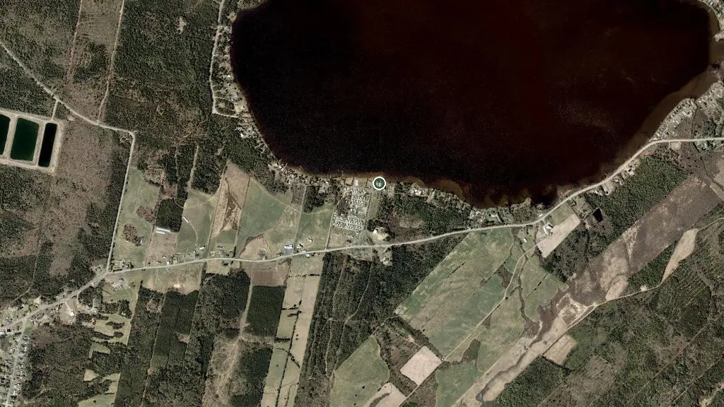 Aerial view of Camping Dallaire and surroundings