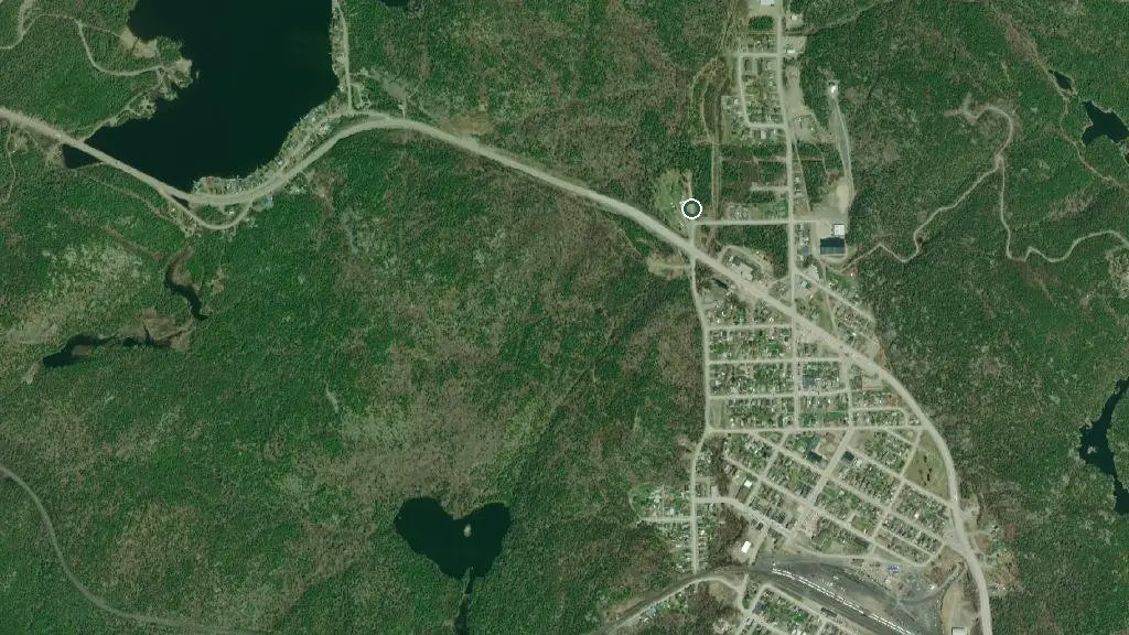 Aerial view of Stop Along the Way Campground and surroundings