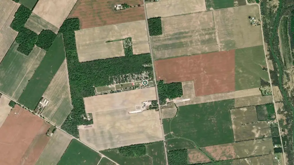 Aerial view of Windmill Family Campground – Experience Camping Ltd and surroundings