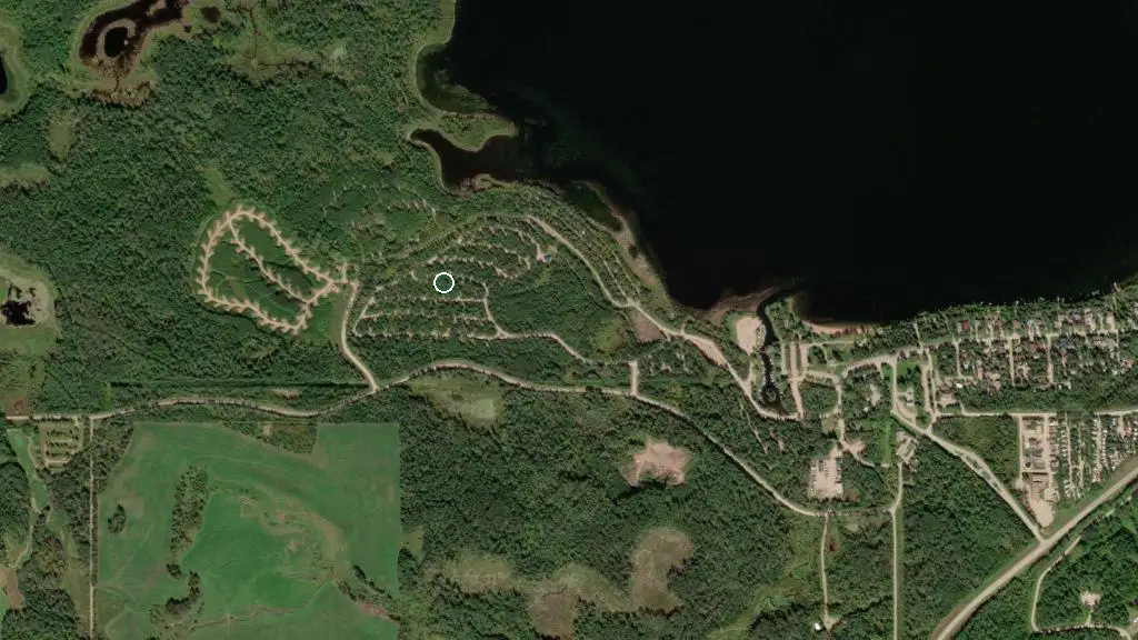 Aerial view of Hilltop Campground and surroundings