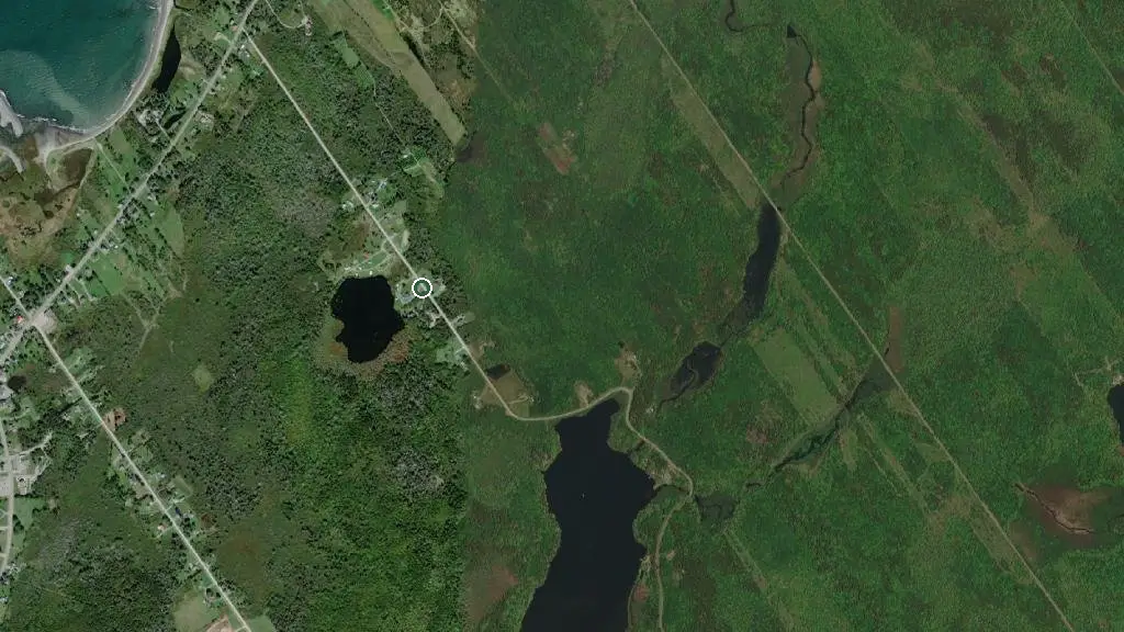 Aerial view of Church Pointe Campground and surroundings