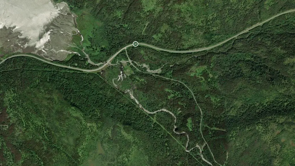 Aerial view of Lomond River Lodge and surroundings