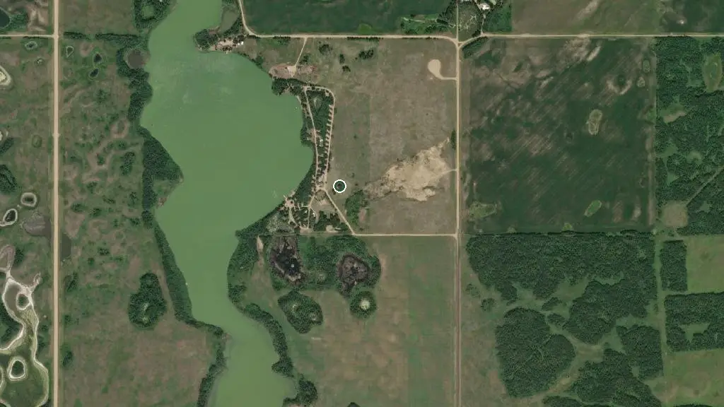 Aerial view of Camp Lake Park and surroundings