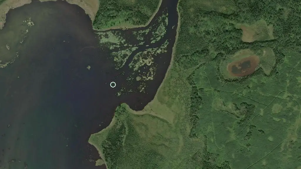 Aerial view of Kimball Lake Campground and surroundings