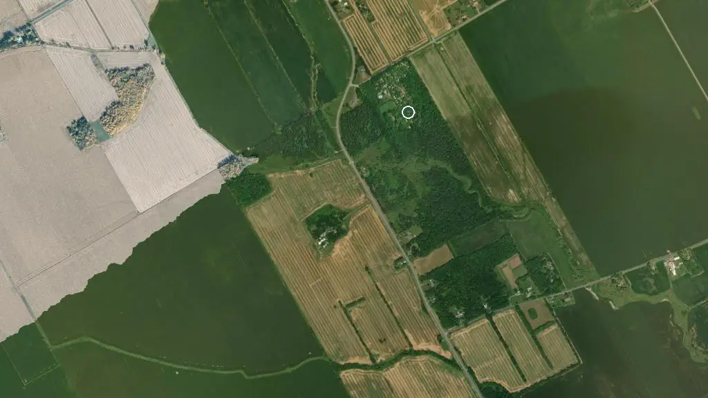 Aerial view of Maplewood Acres RV Park and surroundings