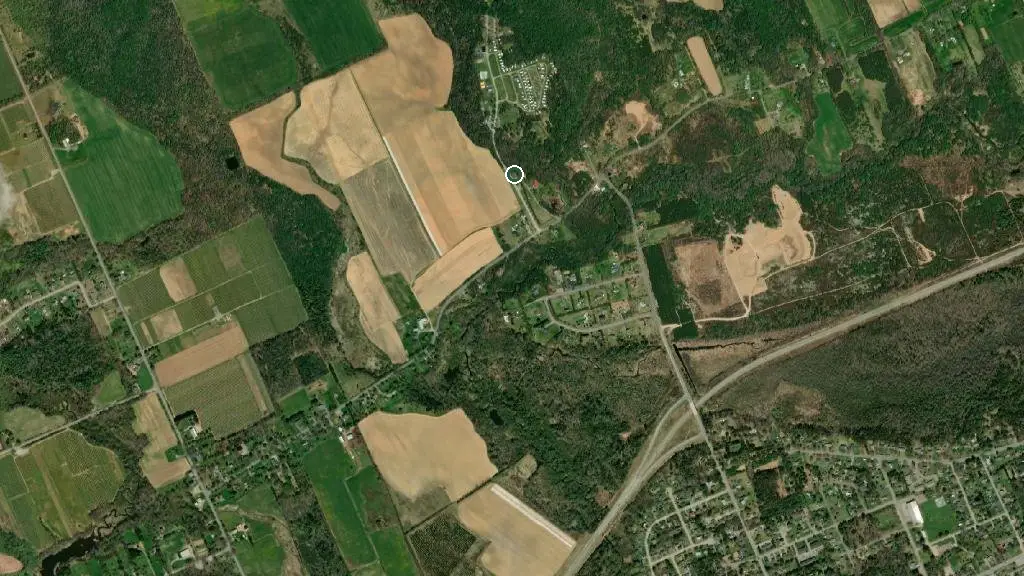Aerial view of Yogi Bear's Jellystone Park Camp Resort and surroundings