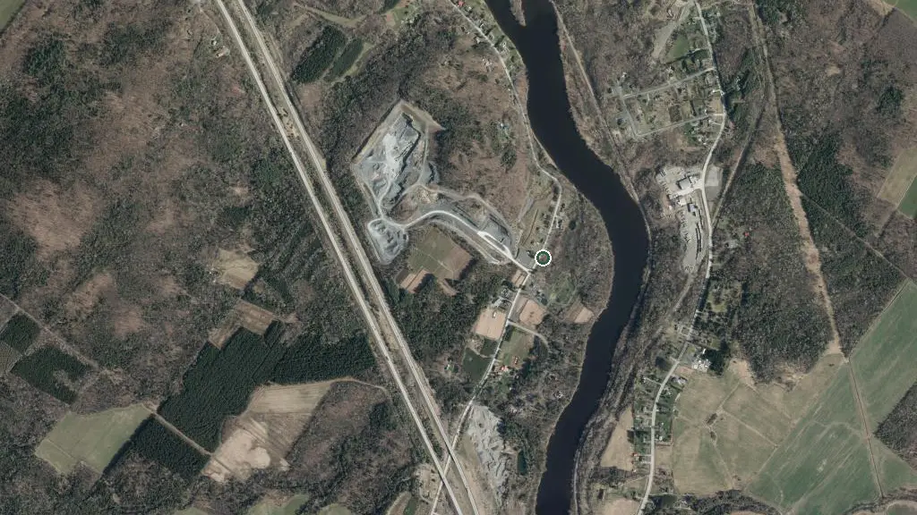 Aerial view of Camping Du Lion and surroundings