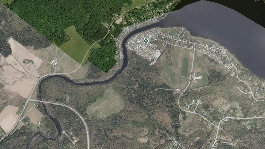 Aerial view of Camping Oiseau Bleu and surroundings