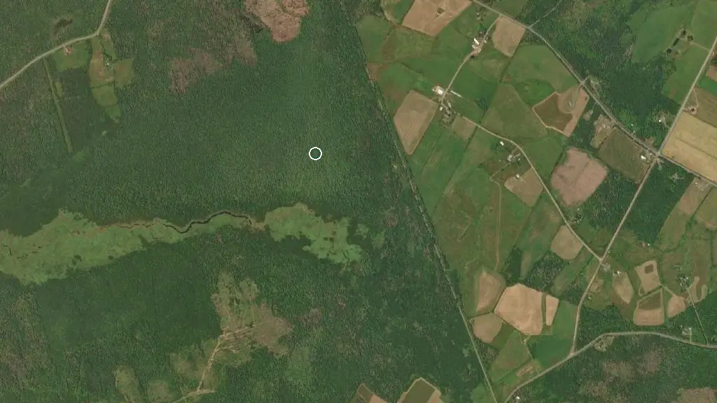 Aerial view of Broad Cove Campground and surroundings