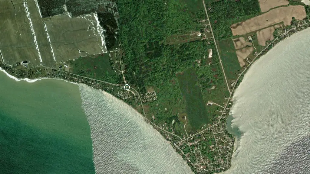 Aerial view of Haldimand Conservation Area and surroundings