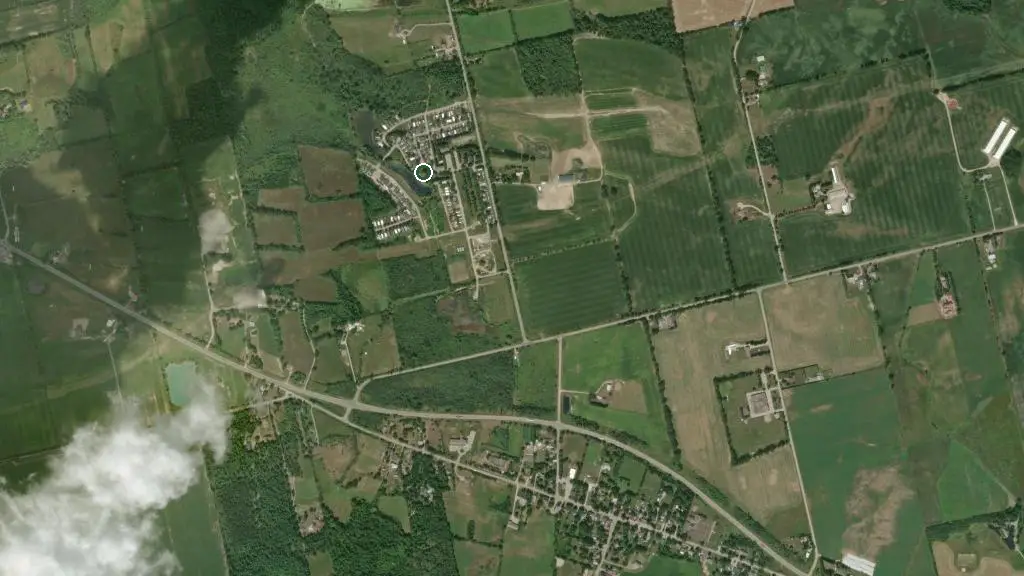 Aerial view of John Bayus Park and surroundings