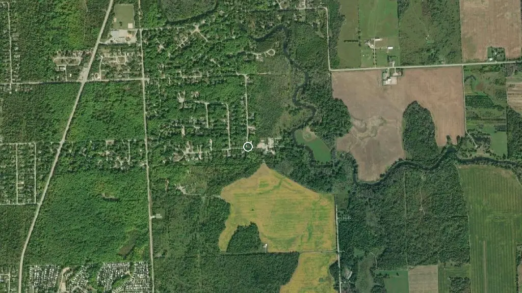 Aerial view of Winding River Campground Limited and surroundings