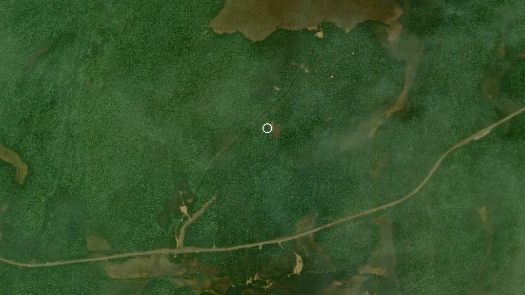 Aerial view of Algonquin - Canisbay Lake Campground and surroundings